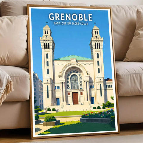 Affiche - Grenoble - Basilique du Sacré-Coeur