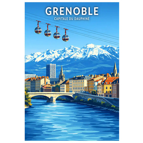 Affiche - Grenoble - Capitale du Dauphiné