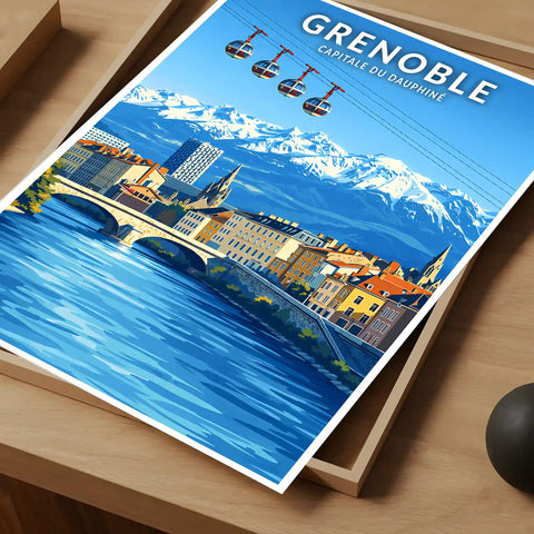 Affiche - Grenoble - Capitale du Dauphiné