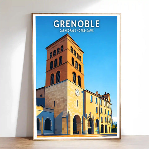 Affiche - Grenoble - Cathédrale Notre-Dame