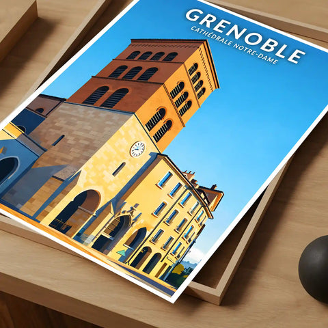 Affiche - Grenoble - Cathédrale Notre-Dame