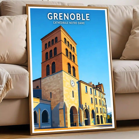 Affiche - Grenoble - Cathédrale Notre-Dame