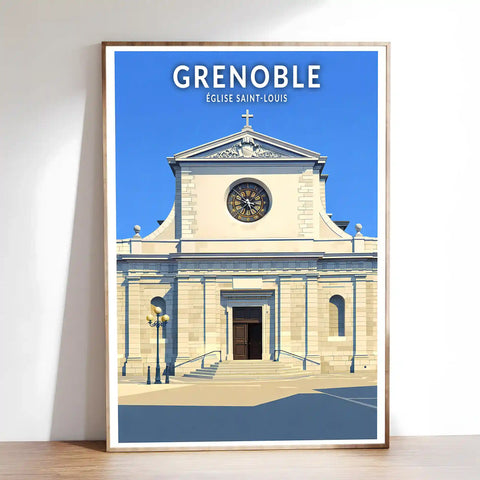 Affiche - Grenoble - Église Saint-Louis