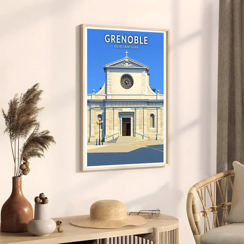 Affiche - Grenoble - Église Saint-Louis