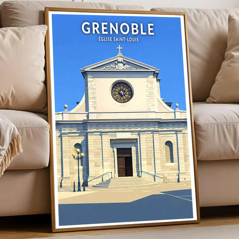 Affiche - Grenoble - Église Saint-Louis