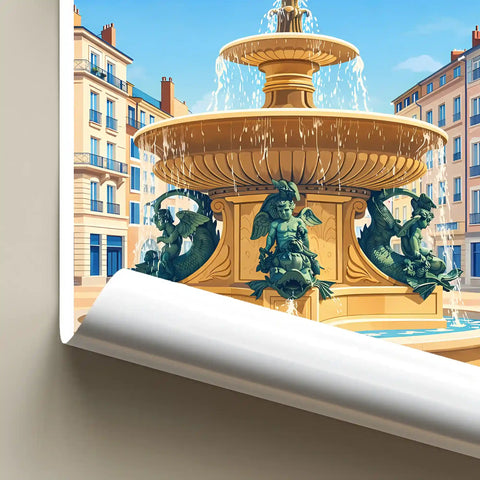 Affiche - Grenoble - Fontaine Lavalette