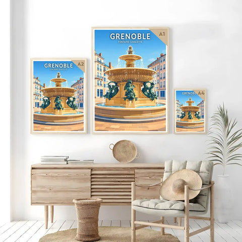 Affiche - Grenoble - Fontaine Lavalette