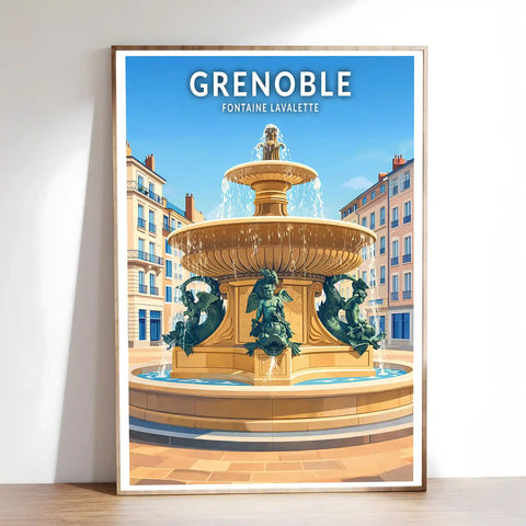 Affiche - Grenoble - Fontaine Lavalette
