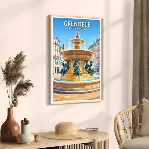Affiche - Grenoble - Fontaine Lavalette