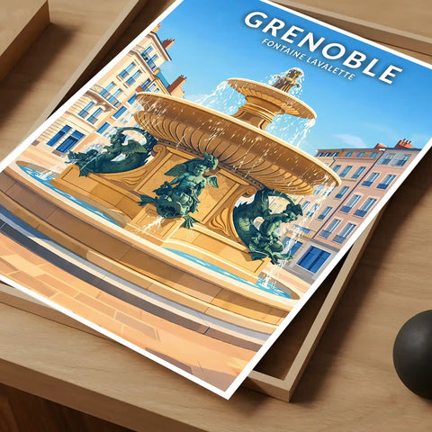 Affiche - Grenoble - Fontaine Lavalette