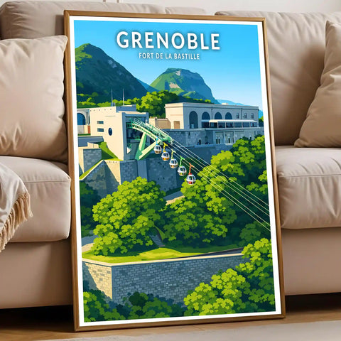Affiche - Grenoble - Fort de la Bastille