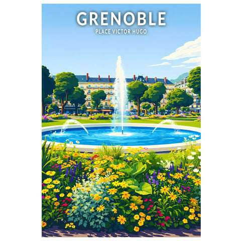 Affiche - Grenoble - Place Victor Hugo