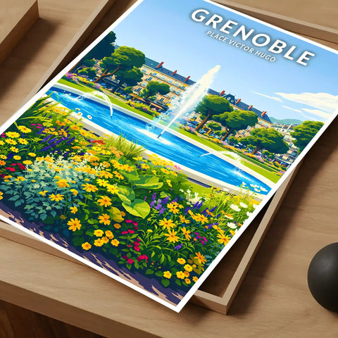 Affiche - Grenoble - Place Victor Hugo