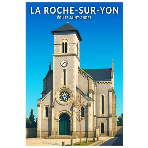 Affiche - La Roche-sur-Yon - Église Saint-André