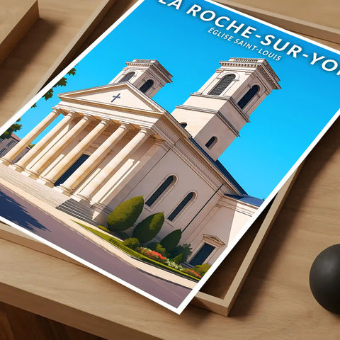 Affiche - La Roche-sur-Yon - Église Saint-Louis