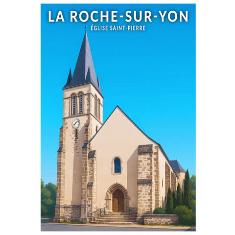 Affiche - La Roche-sur-Yon - Église Saint-Pierre