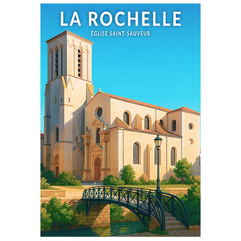 Affiche - La Rochelle - Église Saint-Sauveur