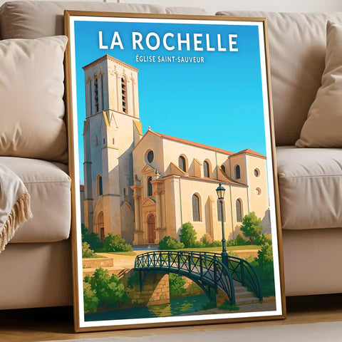 Affiche - La Rochelle - Église Saint-Sauveur
