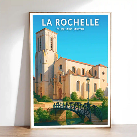 Affiche - La Rochelle - Église Saint-Sauveur