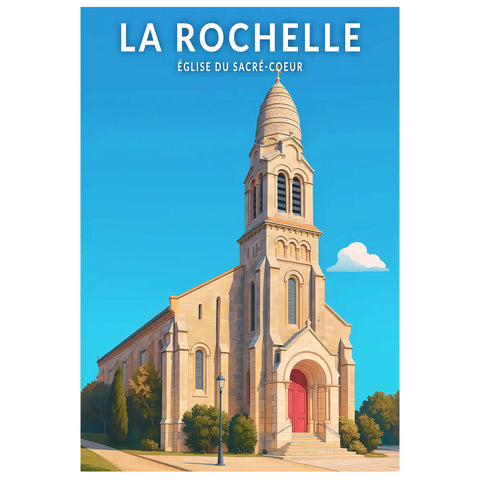 Affiche - La Rochelle - Église du Sacré-Coeur