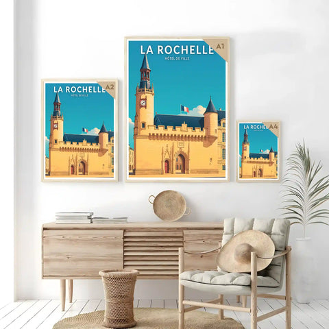 Affiche - La Rochelle - Hôtel de Ville