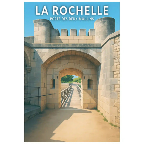 Affiche - La Rochelle - Porte des Deux-Moulins