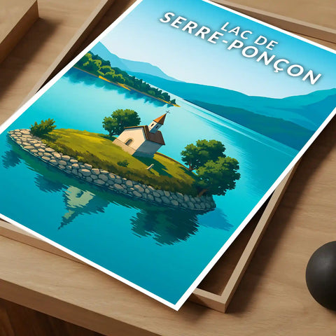 Affiche - Lac de Serre-Ponçon