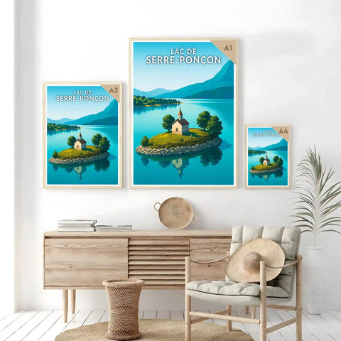 Affiche - Lac de Serre-Ponçon