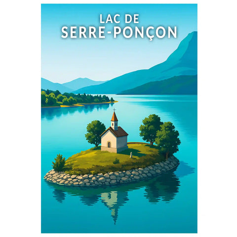 Affiche - Lac de Serre-Ponçon