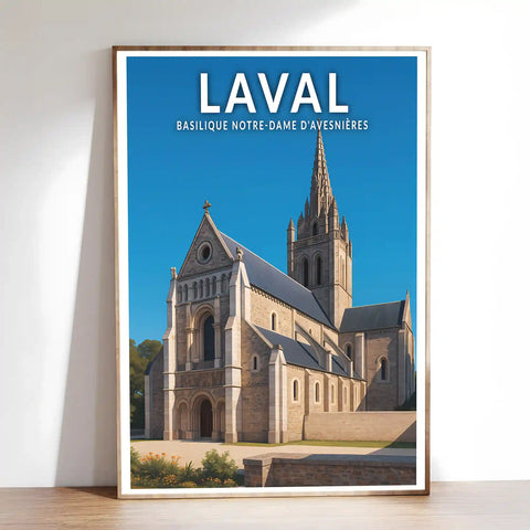 Affiche - Laval - Basilique Notre-Dame d'Avesnières