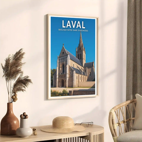 Affiche - Laval - Basilique Notre-Dame d'Avesnières