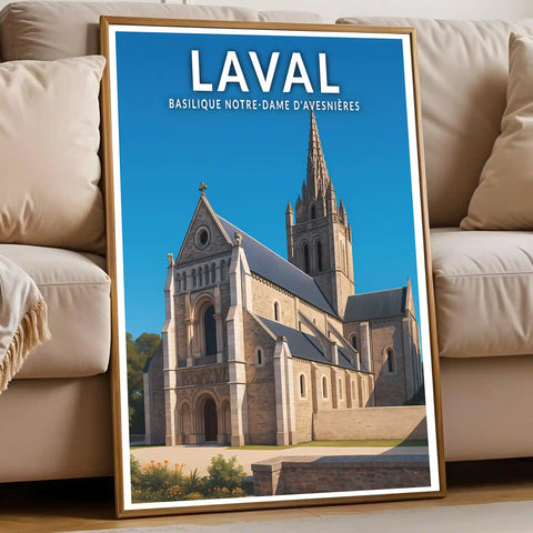 Affiche - Laval - Basilique Notre-Dame d'Avesnières
