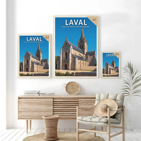 Affiche - Laval - Basilique Notre-Dame d'Avesnières