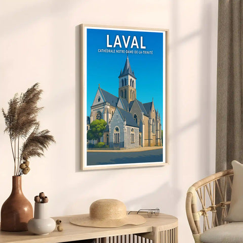 Affiche - Laval - Cathédrale Notre-Dame-de-la-Trinité