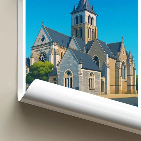 Affiche - Laval - Cathédrale Notre-Dame-de-la-Trinité