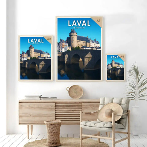 Affiche - Laval - Le Pont-Vieux