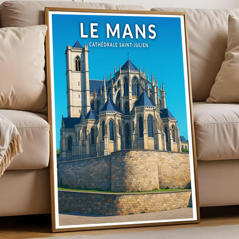 Affiche - Le Mans - Cathédrale Saint-Julien