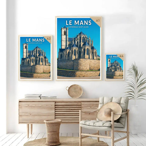 Affiche - Le Mans - Cathédrale Saint-Julien