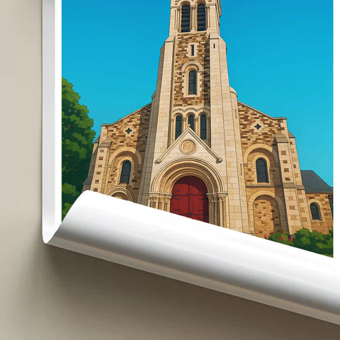 Affiche - Le Mans - Église Notre-Dame-du-Pré