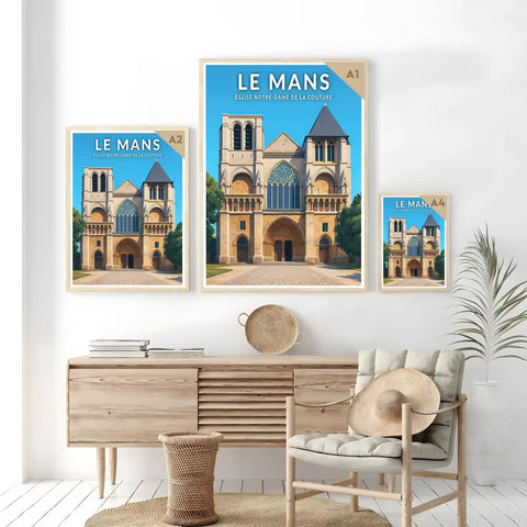 Affiche - Le Mans - Église Notre-Dame de la Couture