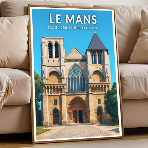 Affiche - Le Mans - Église Notre-Dame de la Couture
