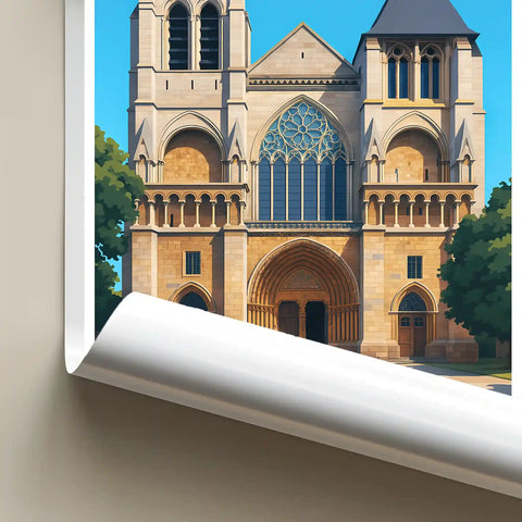 Affiche - Le Mans - Église Notre-Dame de la Couture