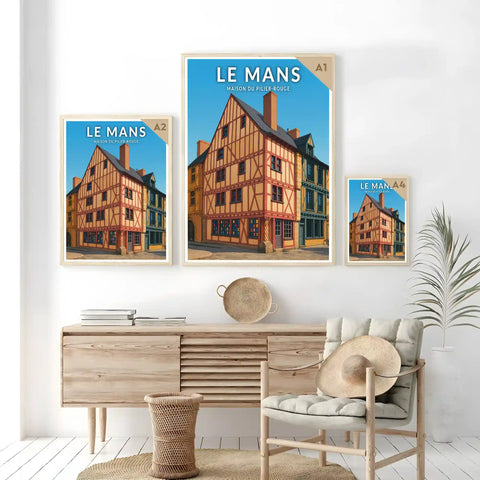 Affiche - Le Mans - Maison du Pilier-Rouge