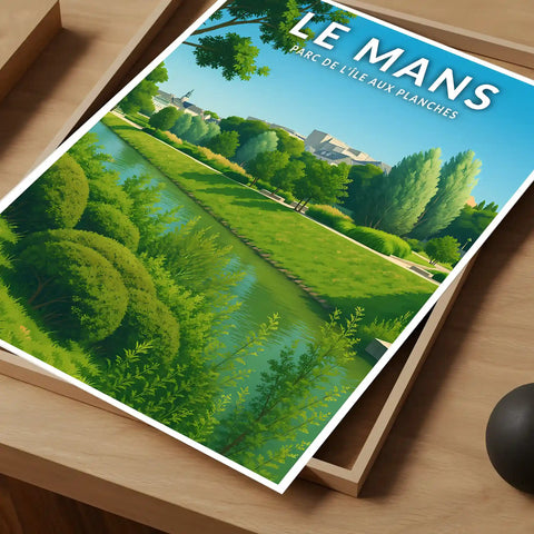 Affiche - Le Mans - Parc de l’Île aux Planches