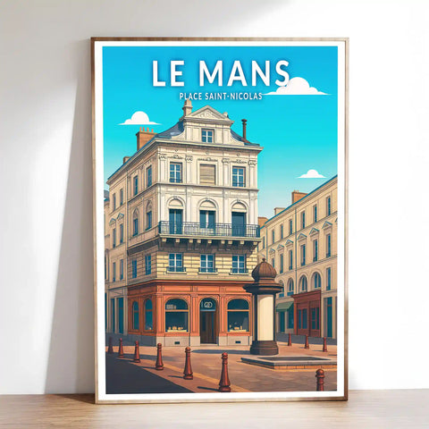 Affiche - Le Mans - Place Saint-Nicolas