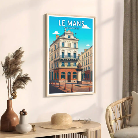 Affiche - Le Mans - Place Saint-Nicolas