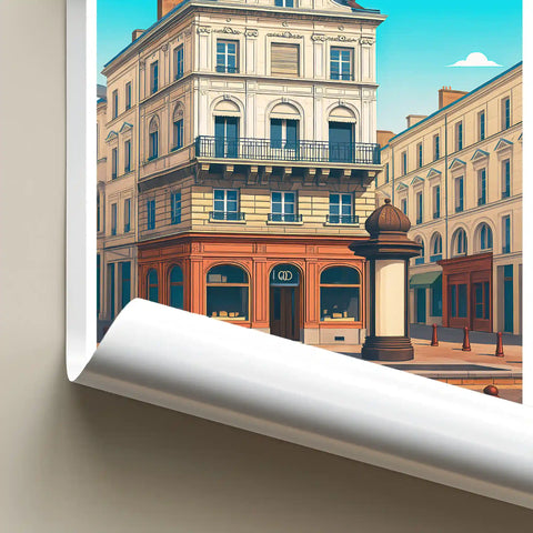 Affiche - Le Mans - Place Saint-Nicolas