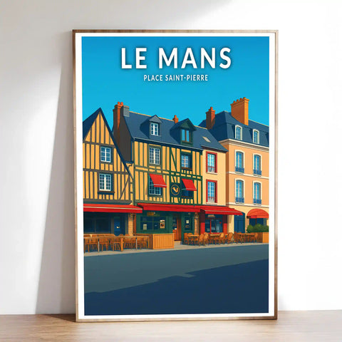 Affiche - Le Mans - Place Saint-Pierre