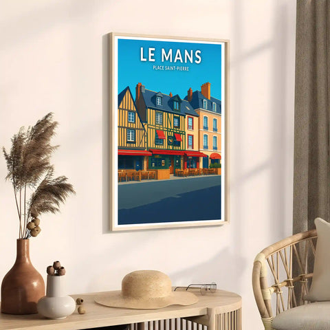 Affiche - Le Mans - Place Saint-Pierre