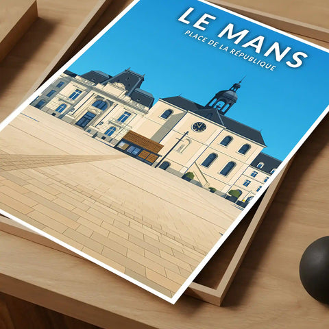Affiche - Le Mans - Place de la République